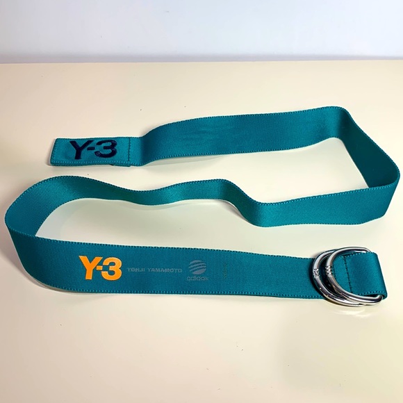 Adidas Y-3 Yohji Yamamoto Teal Classic Logo Belt Size S - Picture 2 of 7